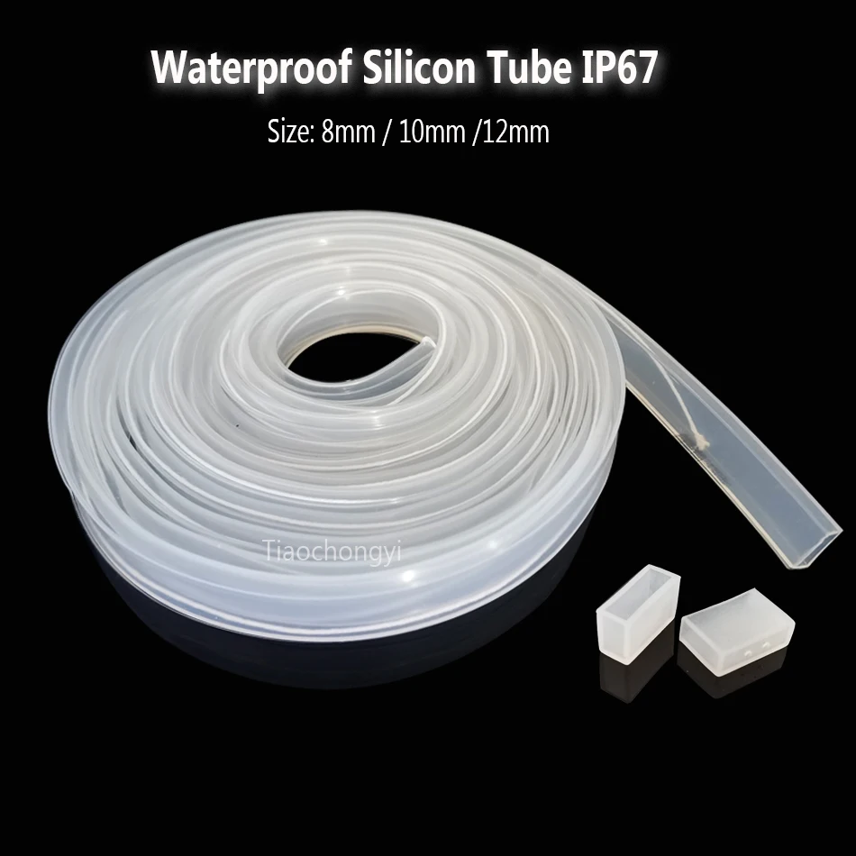 Transparent Silicon Tube led 8mm 10mm 12mm IP67 Waterproof Hose For 5050 3528 5630 SK6812 WS2811 WS2812B Led Strip Light