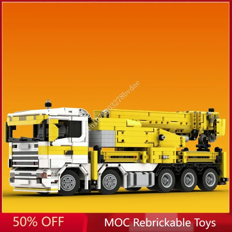 3517PCS MOC City Transportation  164L heavy duty crane truck Model Building Blocks Bricks DIY Education Creative Puzzle Toys