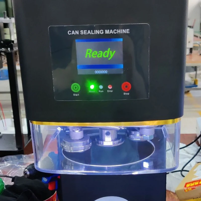 ماكينة ختم علب القصدير الأوتوماتيكية 110/220 فولت 180 وات كوب سدادة الصودا دوران الجسم علب جرة الحيوانات الأليفة خياط لعلب الشاي والحليب والمقهى