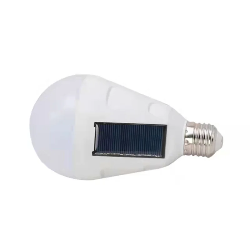 E27 Rechargeable Solar LED Bulb 7W 12W Outdoor Emergency Lamp Portable Camping Fishing Tent Household Backup Lighting Fixture