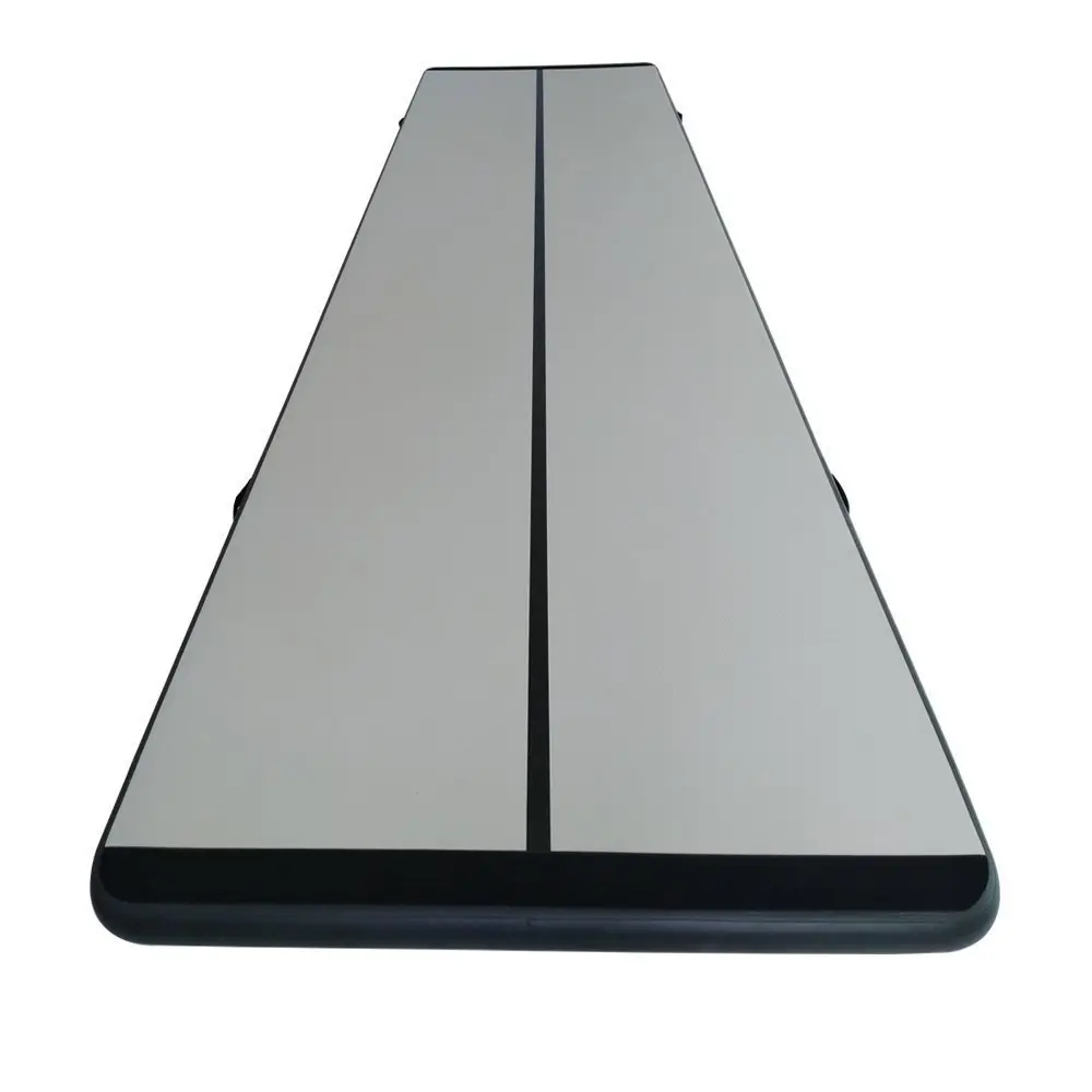 HIBADOU Aufblasbare Airtrack Luftmatte Tumbling-Bahn 8x1x0,2m Aufblasbare Gymnastik-Trainingsmatte Mit Pumpe – Detail 1