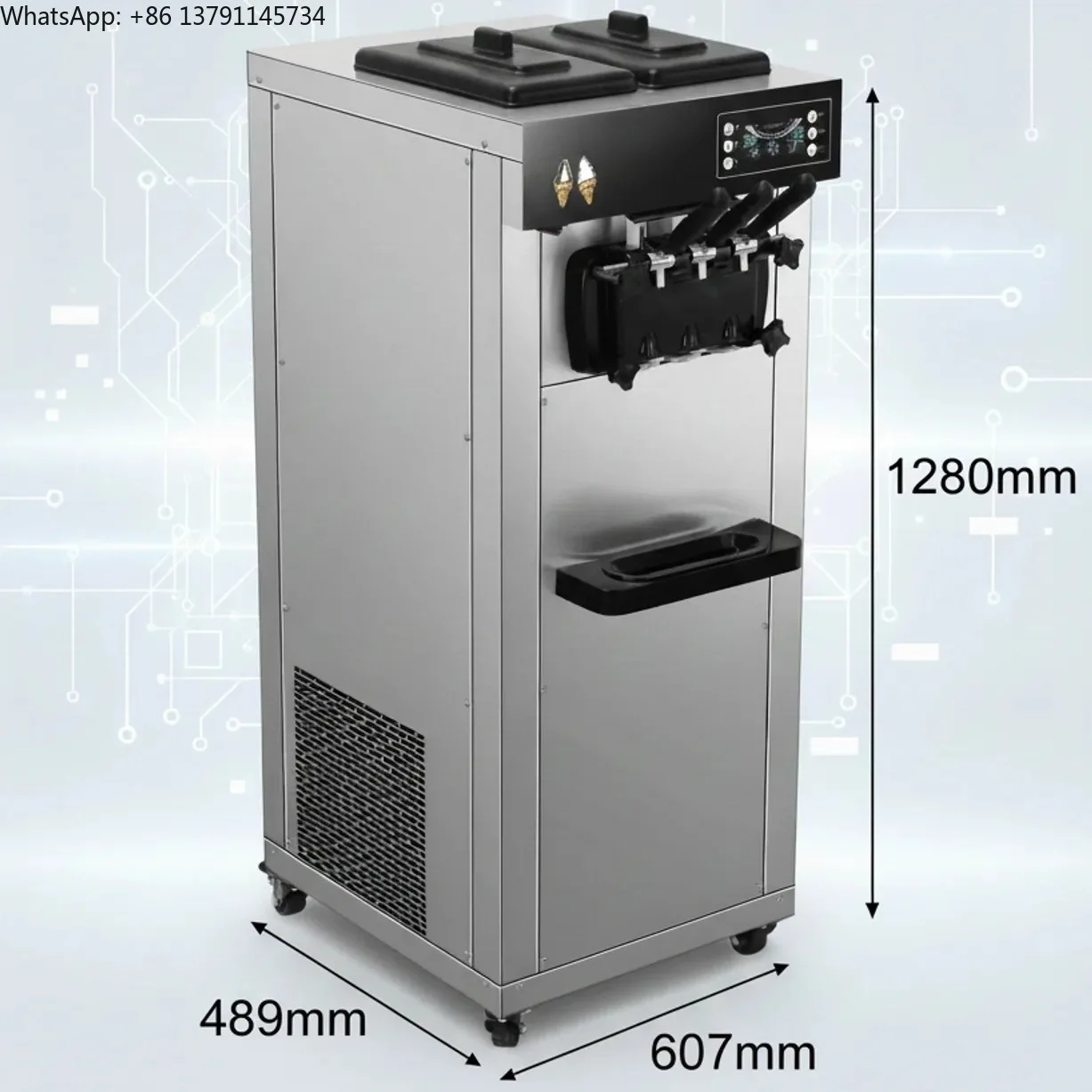 

Electric 220/110V High Quality Three Flavors Making Soft Serve Makers Ice Creams Machines Restaurant Dessert Shop