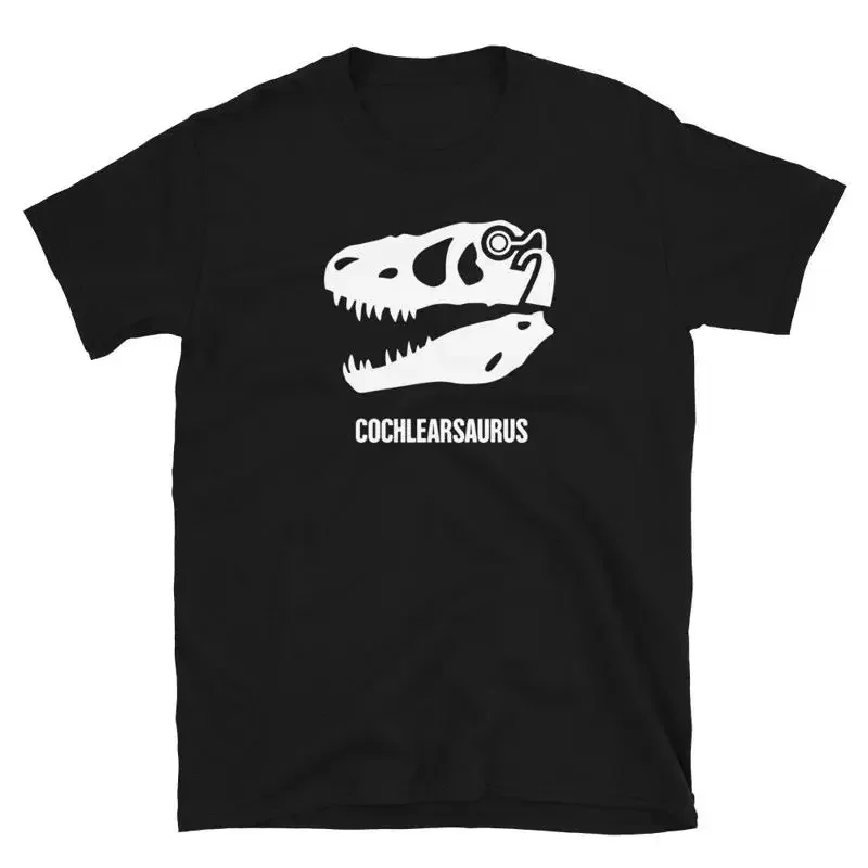Cochlear Implant T Shirt for Hearing Los Awareness Cochlearsaurus