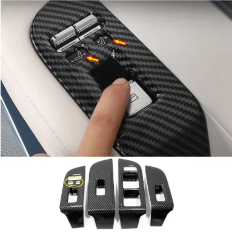 For ZEEKR 001 2021 2022 2023 LHD Accessories Car Window Glass Lift Switch Panel Decoration Trim Cover