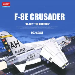 Academy Assembled Aircraft Model Kit 12521 American F-8E Fighter VF-162 Hunter Squadron 1/72