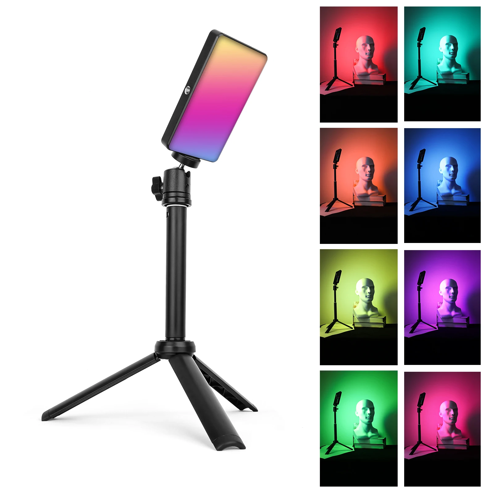 

LUXCEO W140 8W LED RGB Video Light 0-360° Full Color 2500-9000K Photography Camera Light Dimmable Pocket Panel Lights