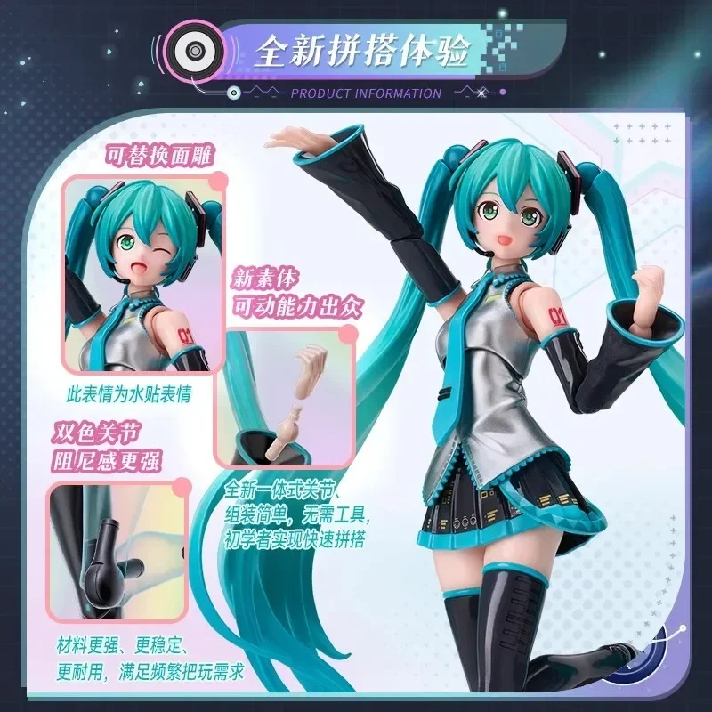 Em estoque original blokees hatsune miku milagre versão anime figura de ação decoração grils presentes de aniversário de natal brinquedos