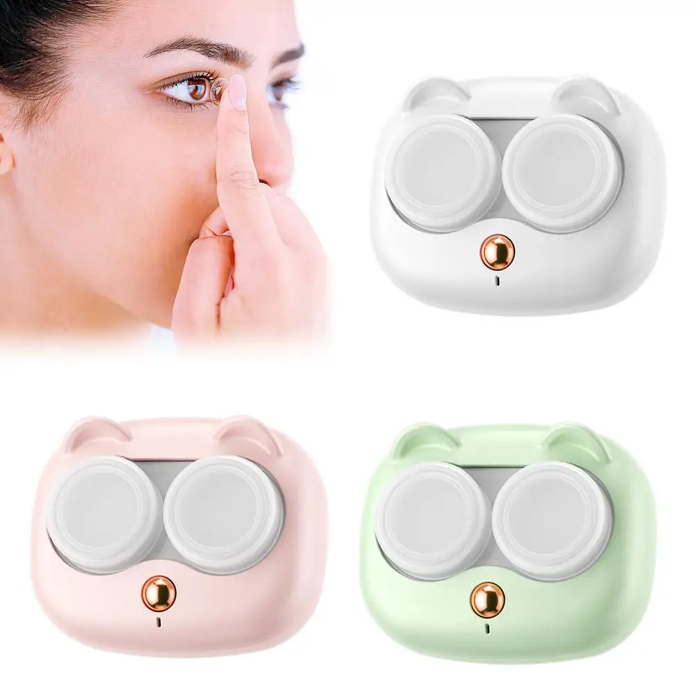 Contact Lenses Cleaner Ultrasonic With Removable Box Cleaning Tear Machine Cleaner Case Portable Case Protein Lens Remove W6N5