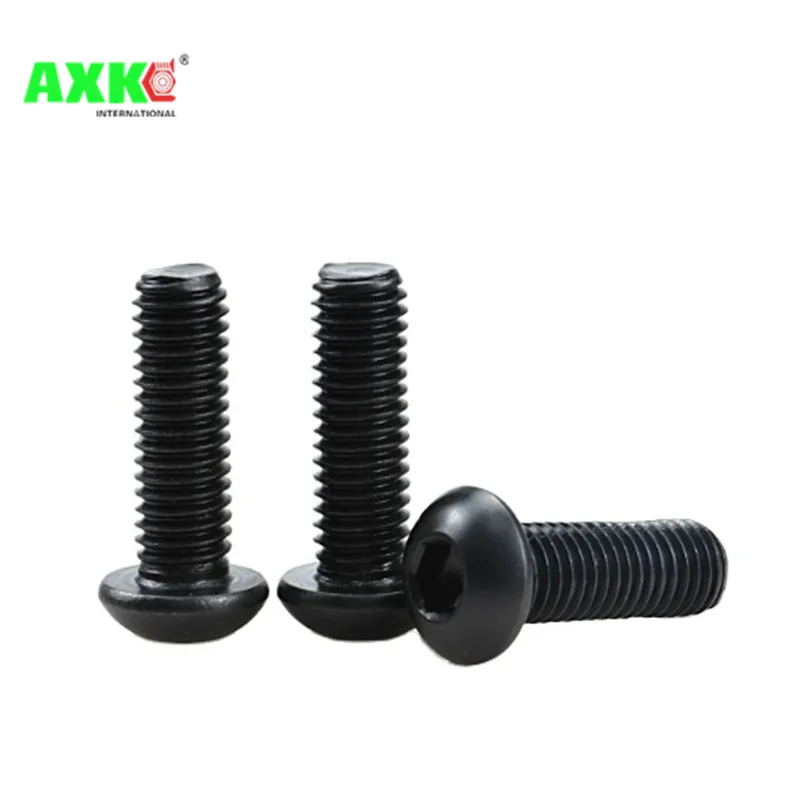 ISO7380 M2 M2.5 M3 M4 M5 M6 M8 304 A2 Round Stainless Steel or Black 10.9 grade Hex Socket Button Head  Allen Bolt Screw