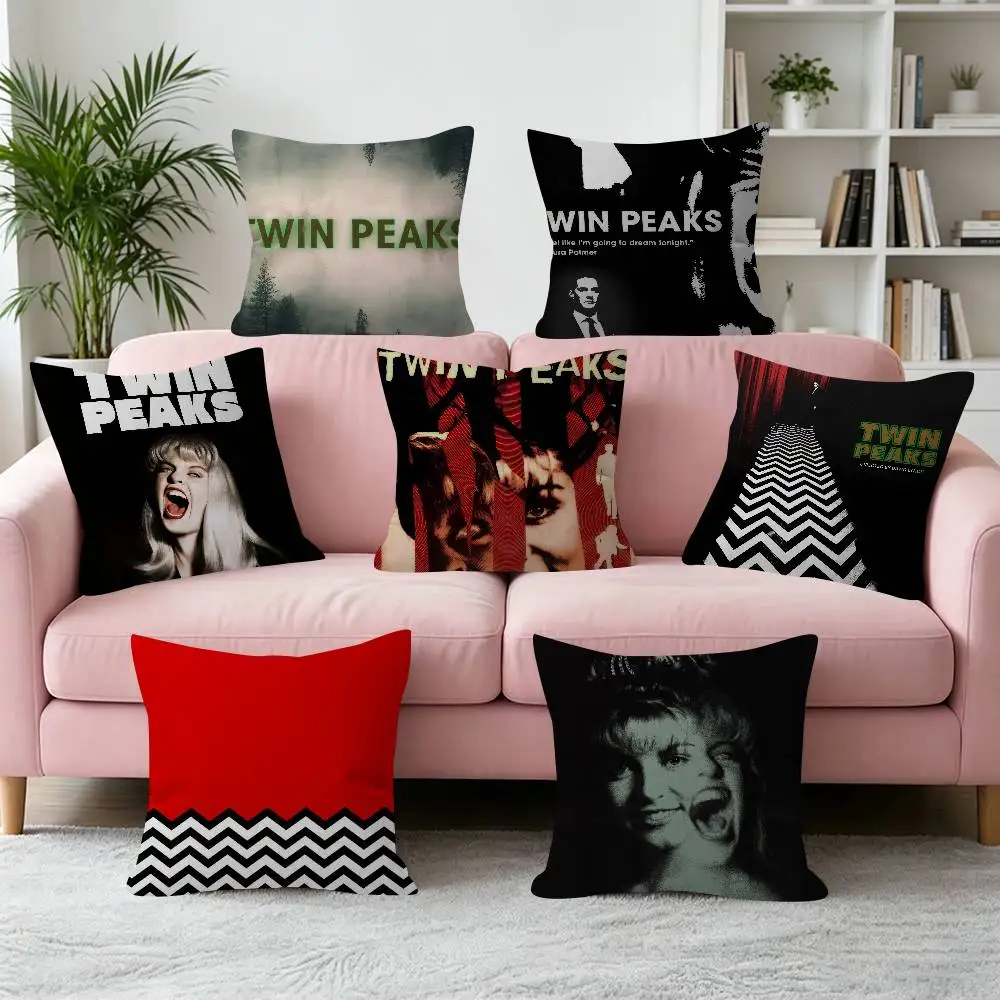 Thriller T-Twin TV P-Peaks Trendy-style decorative throw pillow cover insert not included fauxembroidery design