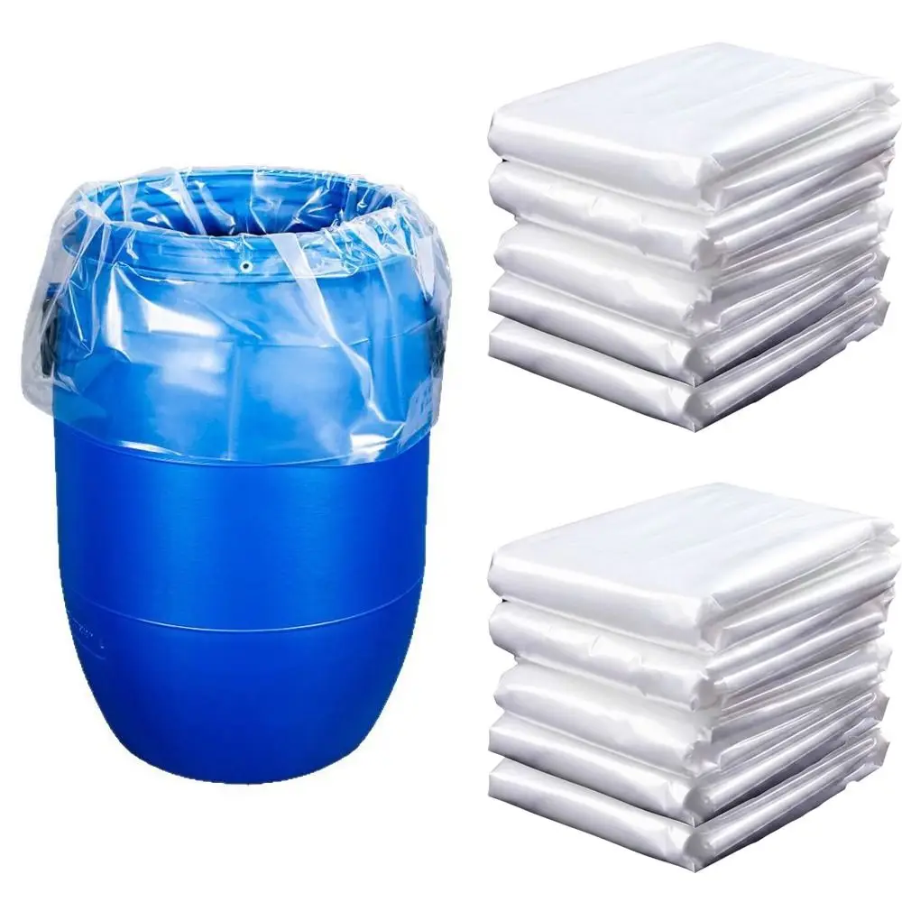 10pcs PE Large Bucket Liner Bags Thickened Leak Proof Large Garbage Bags Transparent Grains Storage Bag