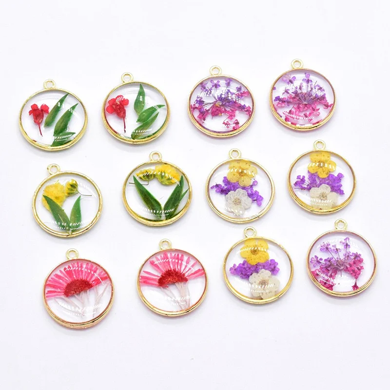 夏スタイル-28-個-ot-カラーフラワーコアジオメトリラウンド形状手作りビーズ-diy-ジュエリー衣服ヘアアクセサリー