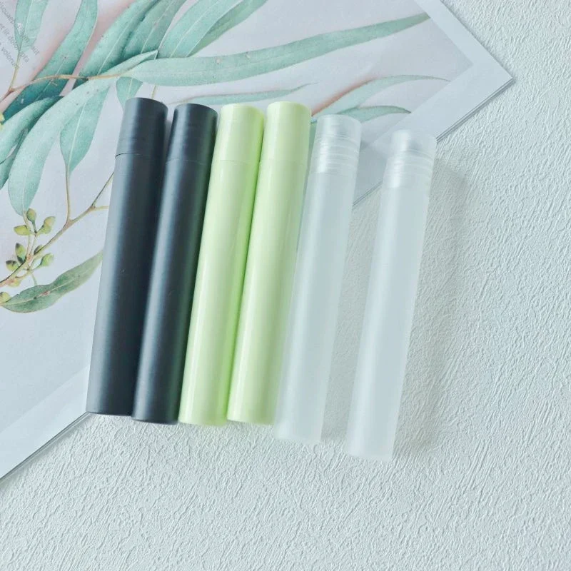 3-10 SZTUK Puste Buteleczki na Perfumy z Kulką Rolującą Przenośne Matowe Plastikowe Butelki Wielokrotnego Użytku na Olejki Eteryczne Przezroczyste Pojemniki Podróżne