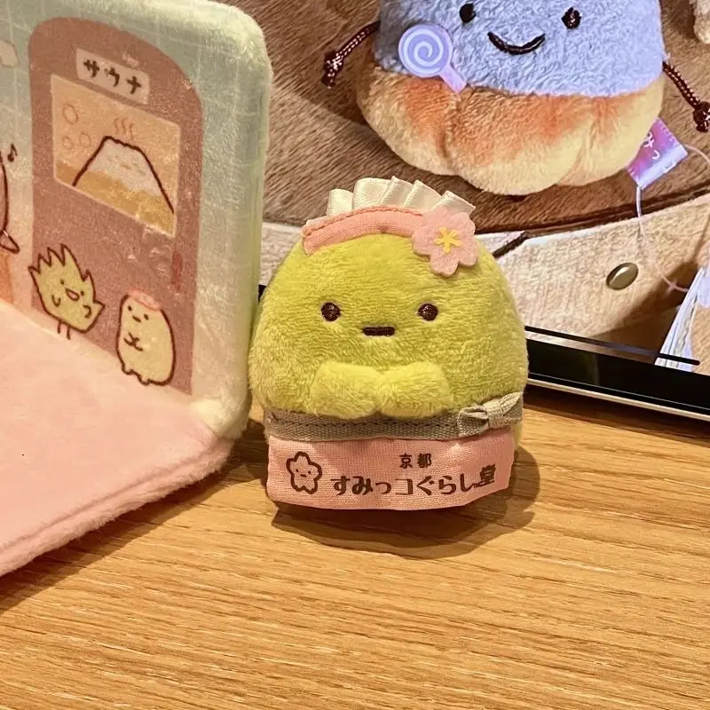 Kawaii Sumikkogurashi Shimizu Saka Serie Niedliche Plüschpuppe Schlüsselanhänger Cartoon Rucksack Anhänger Schultasche Behänge Dekoration Geschenk