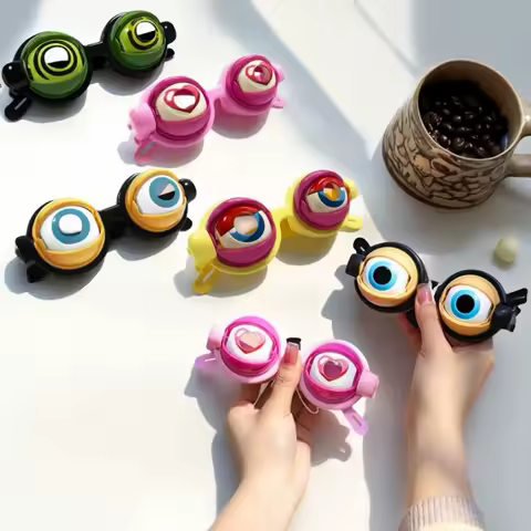Kids Gift Funny Wink Glasses - New Novelty Pull String Spoof Selfie Video Prop Party Decor Accessories Toys