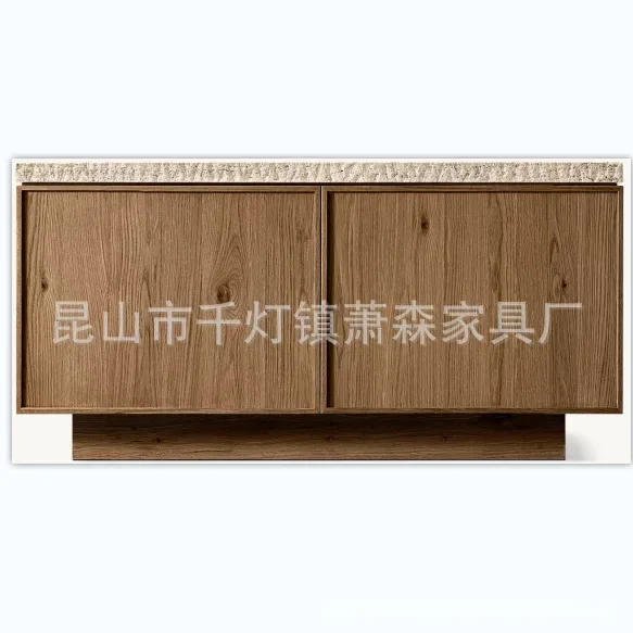 American solid wood high-end luxury dining side cabinet living room furniture