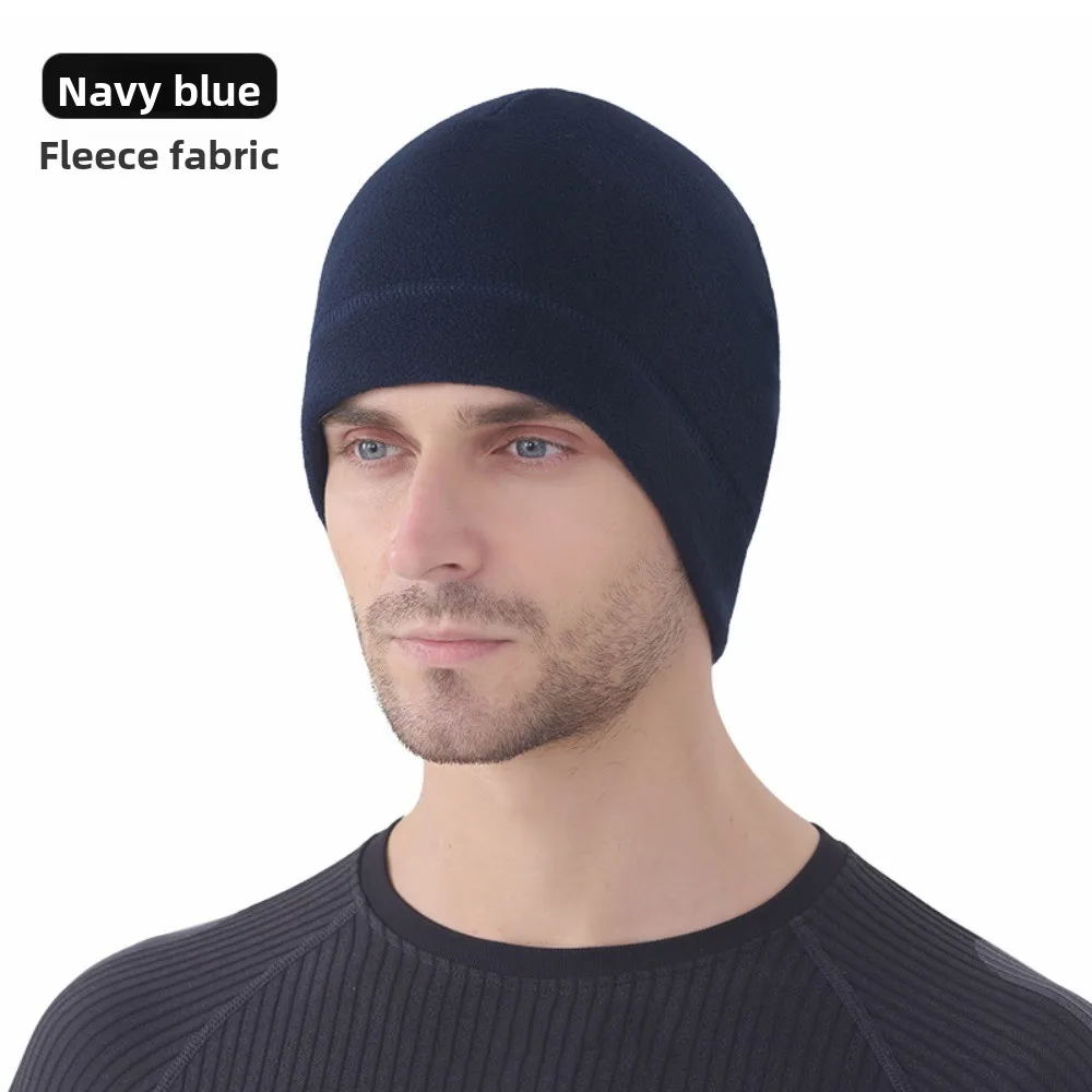 Классические флисовые зимние шапки для бега, теплые однотонные зимние спортивные шапки для бега, дышащая мягкая уличная теплая шапка для бега