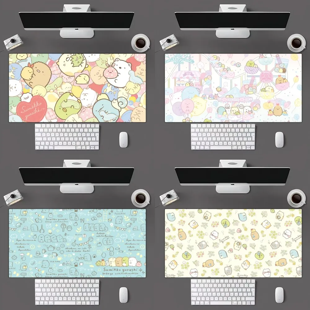 Cute S-Sumikko Gurashi Kawaii Mousepad Mousepad Gamer Mouse Pad Size For Office Long Table Mat