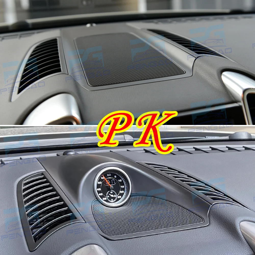 For Porsche Cayenne 958 2010-2017 Car Stopwatch Compass Clock Time Dashboard  Console Cover Electronic Interior Accessories