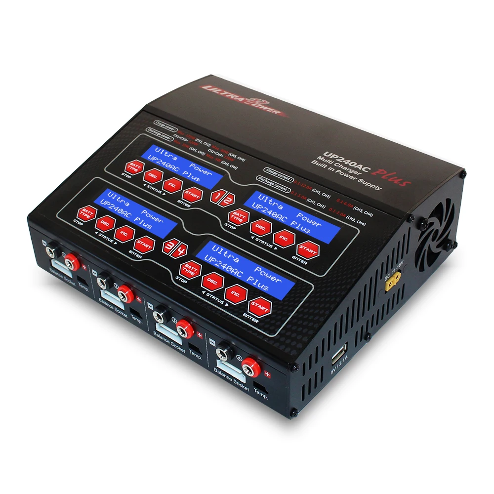 Ultra Power UP240AC Plus 240W Four Output Multi Balance Charger Discharger for Lilo LiPo LiFe NiMH NiCD Pb Battery