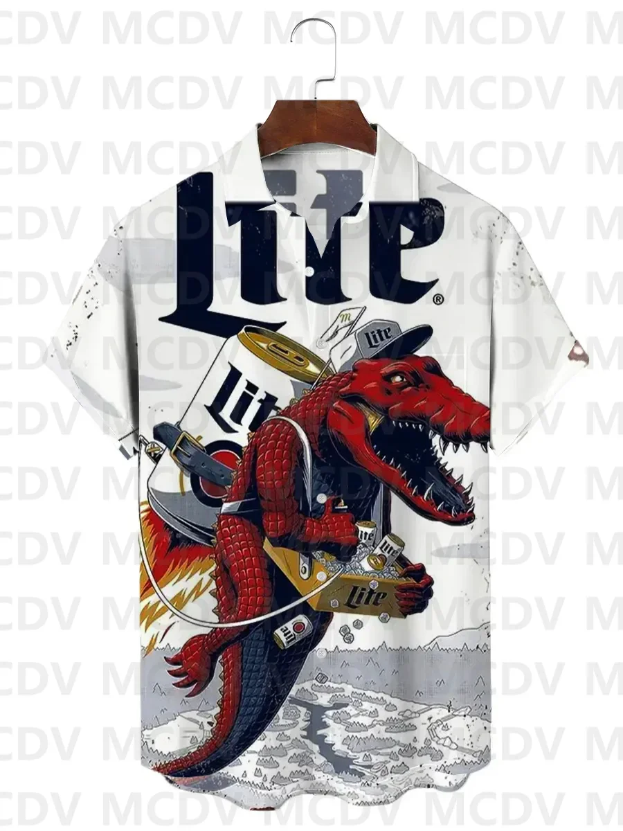 Men's Hawaiian Shirts Funny Stop Staring At My Cock Print Chest Pocket Short Sleeve Shirt - Image 4