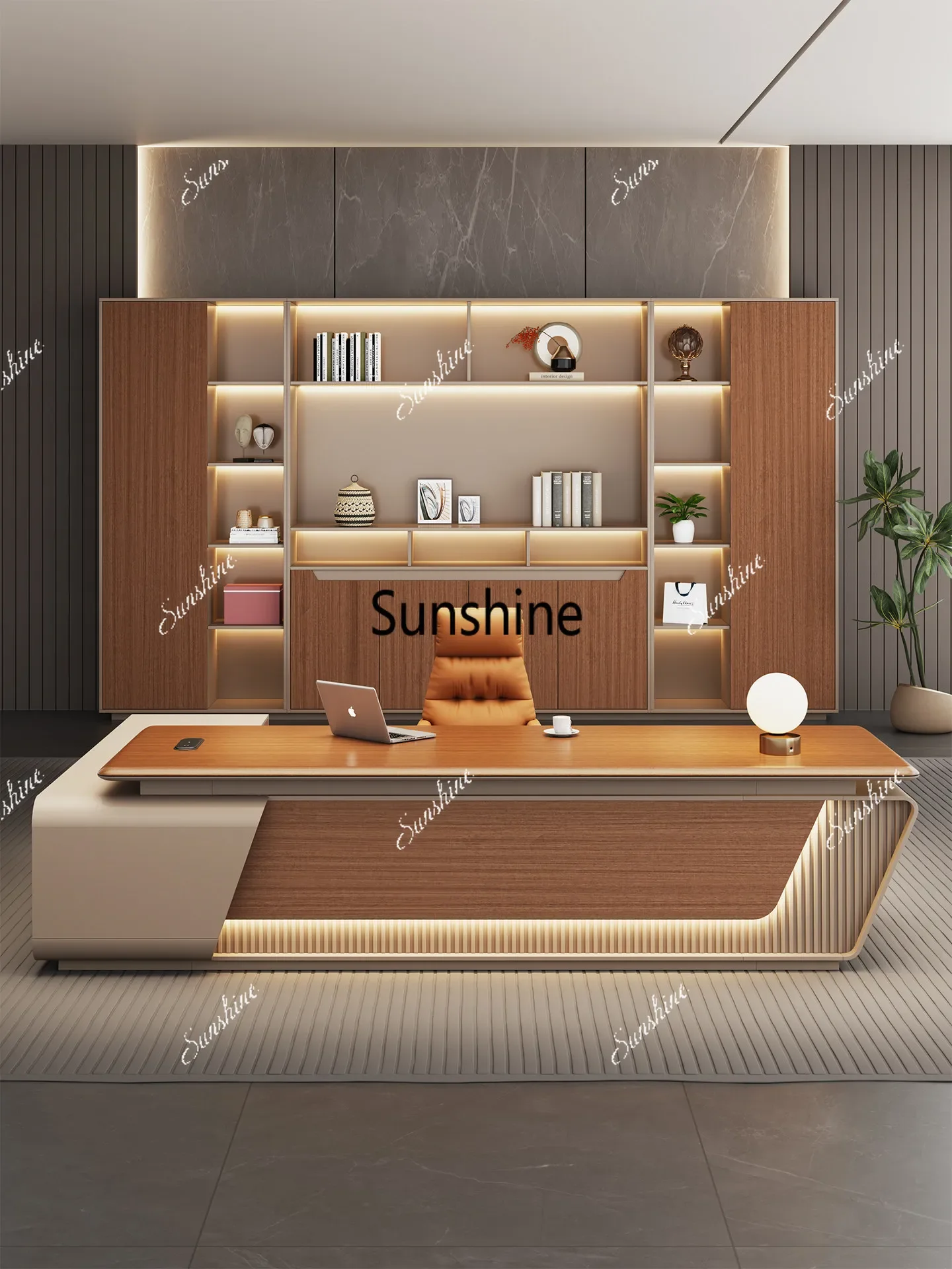 High-end modern manager desk light luxury president desk T*