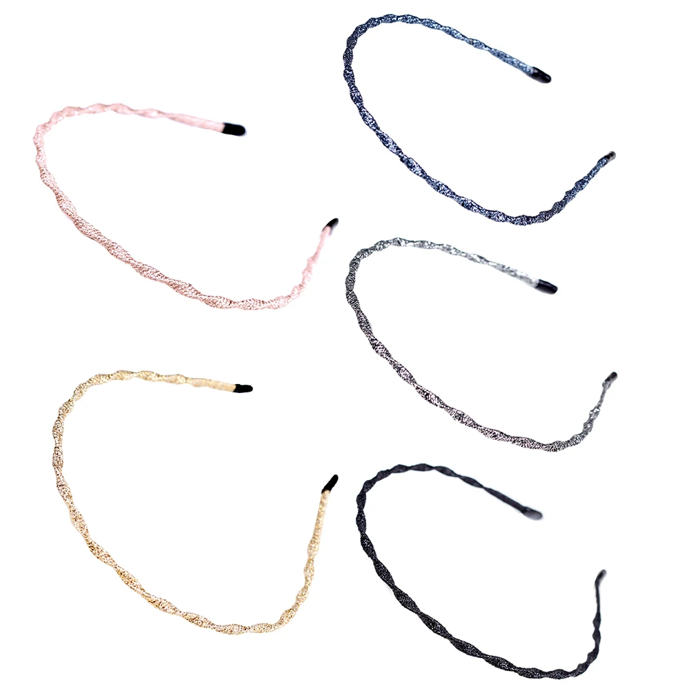 

5 шт. волнистые обручи для купания волос с пряжкой, аксессуары для дома, женские модные галстуки, бытовые обручи для волос, простое повседневное использование