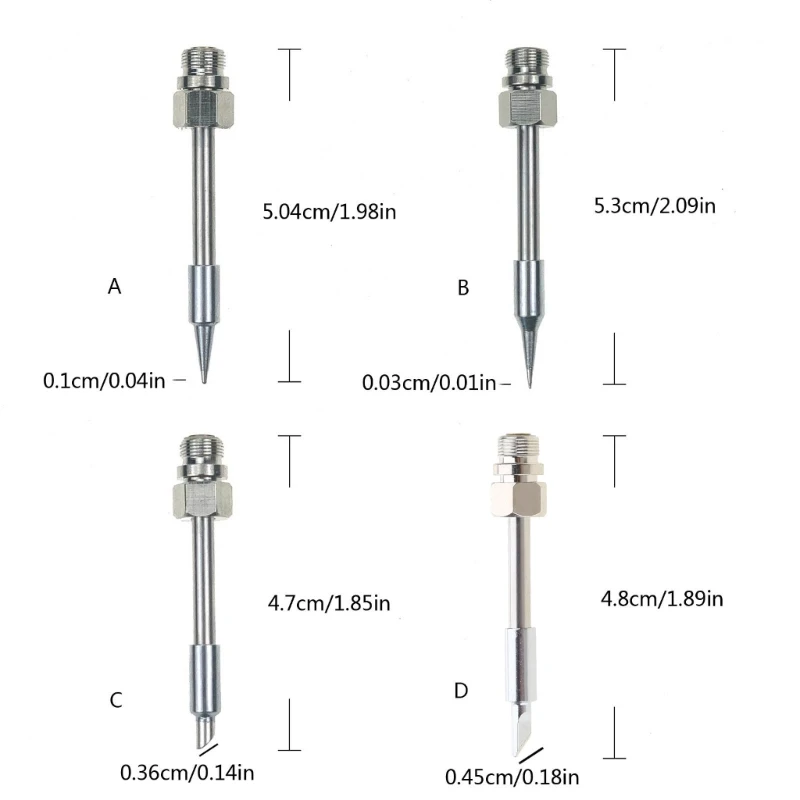 USB Soldering Iron Tip for Electronics Repair Pointed/ Horseshoe