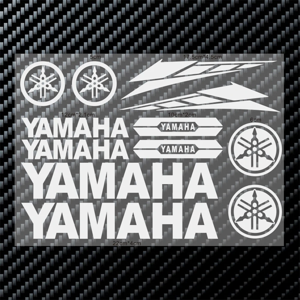 Voor Yamaha motorfietsstickers Letter Logo Scooter Brandstoftank Helm Modificatie Decoratieset Stickers