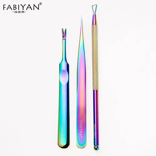Professional Stainless Steel Nail Art Tweezers Set
