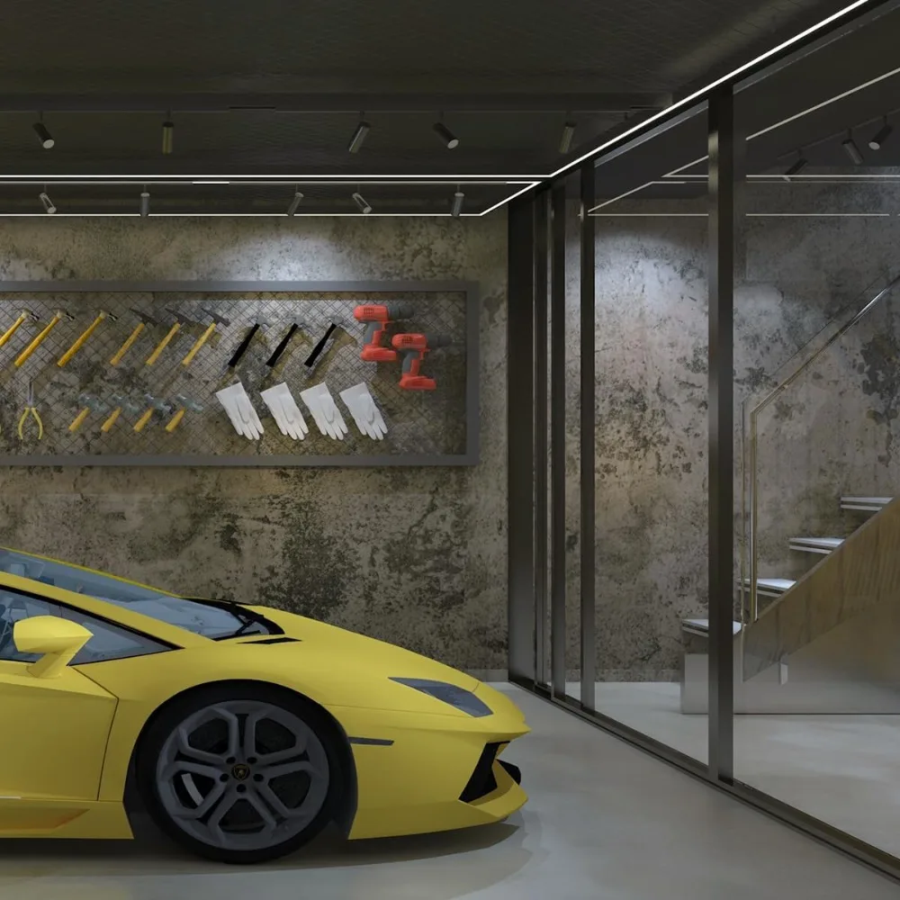 ورق جدران من الفينيل المقاوم للماء ذو مظهر خرساني رمادي عريض جدًا، لاصق غير لامع لتأثير الأسمنت ثلاثي الأبعاد