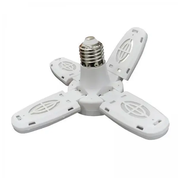 

5x28W E27 4-Leaf LED Garage Light Bulb Deformable Ceiling Fixture Lights Lamp