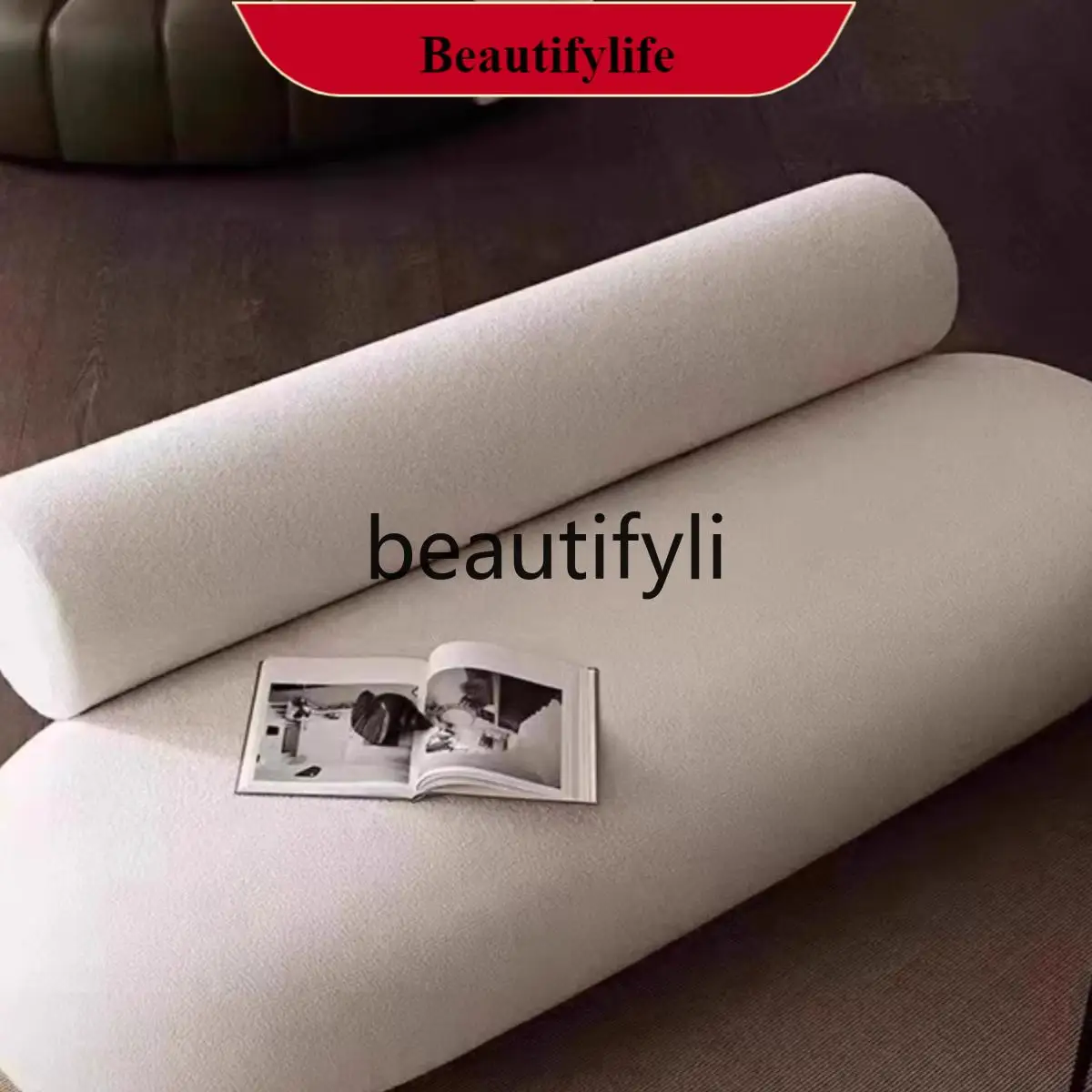

D132 Nordic minimalist leisure personalized backrest bedside stool clothing store homestay cream wind sofa
