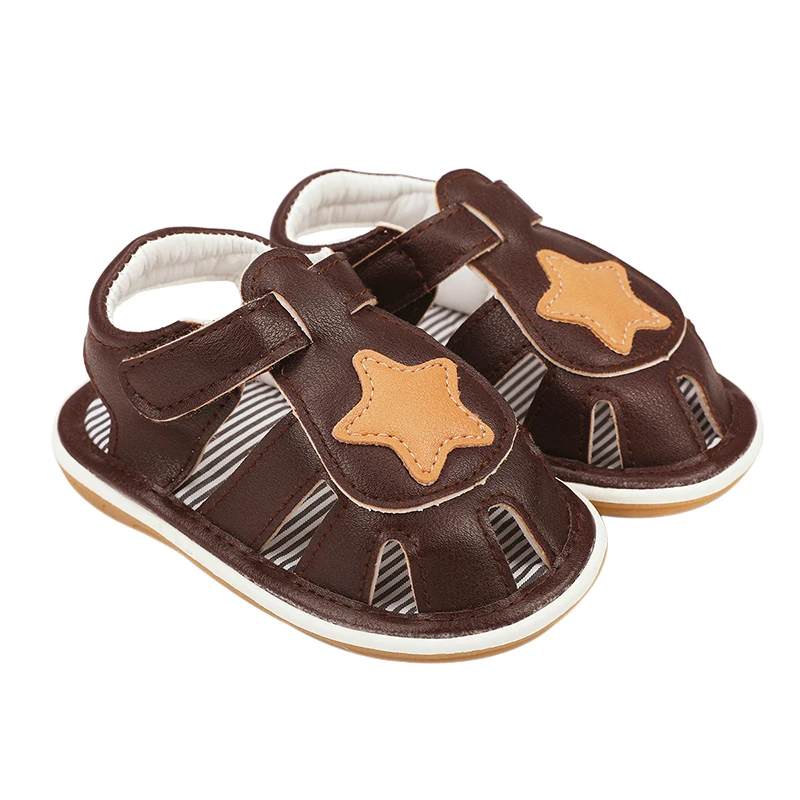 

Baby Summer Fashionable Sandal Infant Cute Star Decoration Soft Bottom Non-slip Newborn First Walker Squeaky Shoes