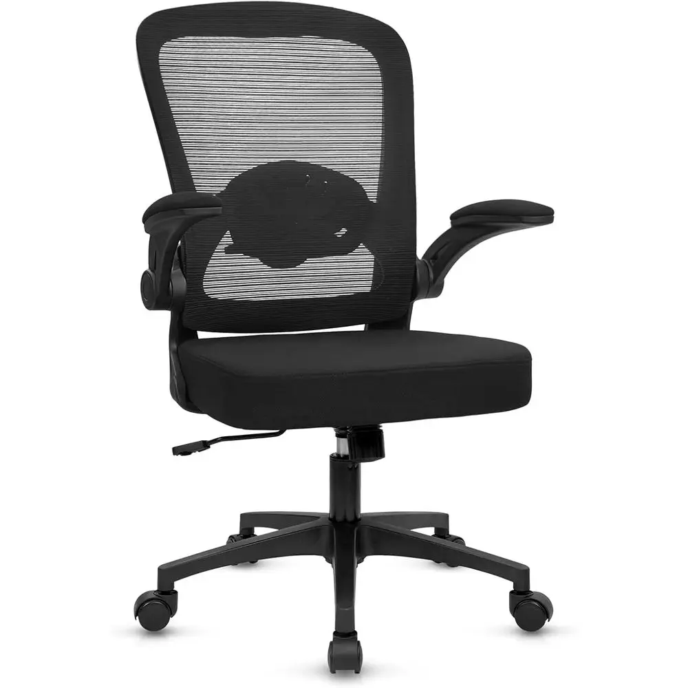 

Home Oice Desk Chair with lip Up Armrests, Mesh Back Chair with Adjustable Height Lumbar Support, Ergonomic Computer Task Chair