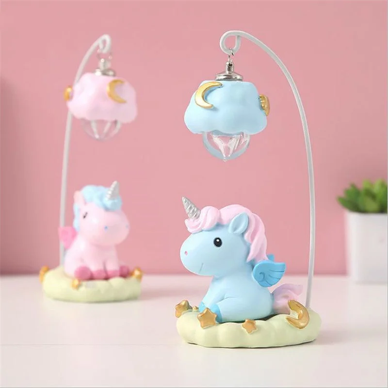 Unicorn Night Light For Children Kid Girl Boy Bedroom Bedside Table Lamp Cute Cartoon Led Night Lighting Decoration Bedside Lamp