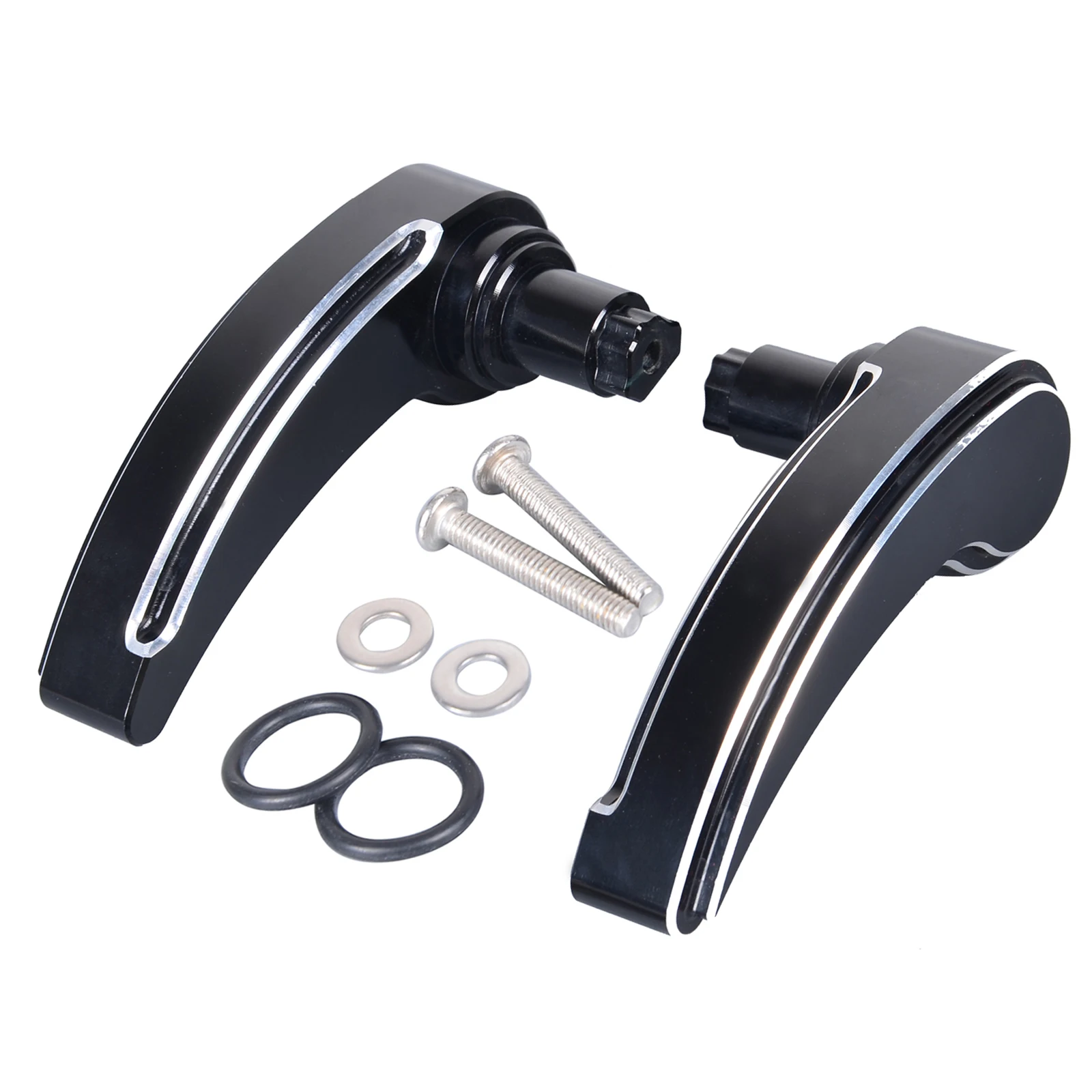 1 Pair Motorcycle Saddlebag Lid Lifter Latch Kit Handle Lever For Harley Touring Road King Street Glide FLHR FLTRXS 2014-2022