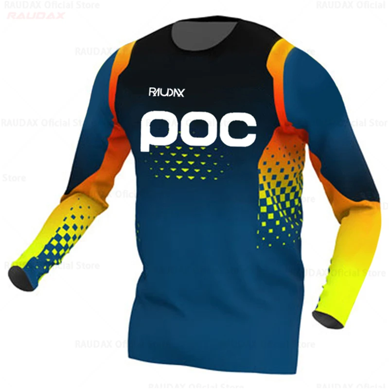 Raudax Poc Mannen Downhill Jerseys Lange Mouwen Mtb Fiets Shirts Offroad Dh Motorfiets Jersey Motocroswear Fietsen Kleding T-shirts