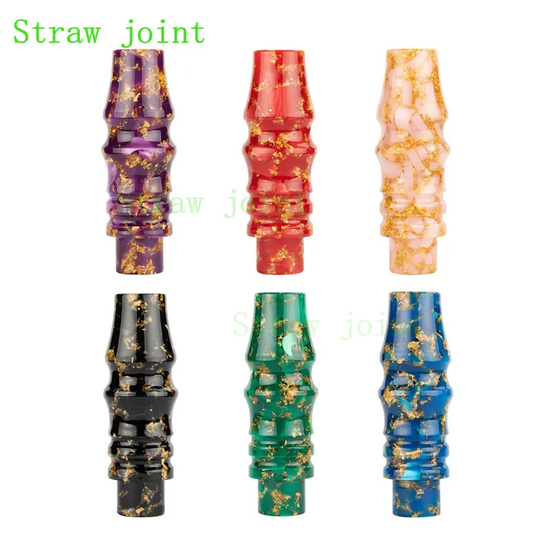 1PC Random Color Starry Resin Arabian Water Holder Straw Joint