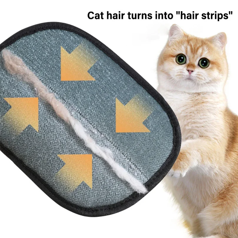 

Pet Hair Removal Tool Reusable Static Removal Gloves, Double-Sided Grooming Gloves for Pets Removes Pet Fur Hair for Carpets
