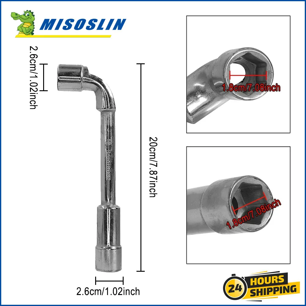 18mm Multi-purpose L-shaped Spanner Open Socket Wrench for DUALTRON Series Electric Scooter To Tighten or Loosen Motor Axle Nut