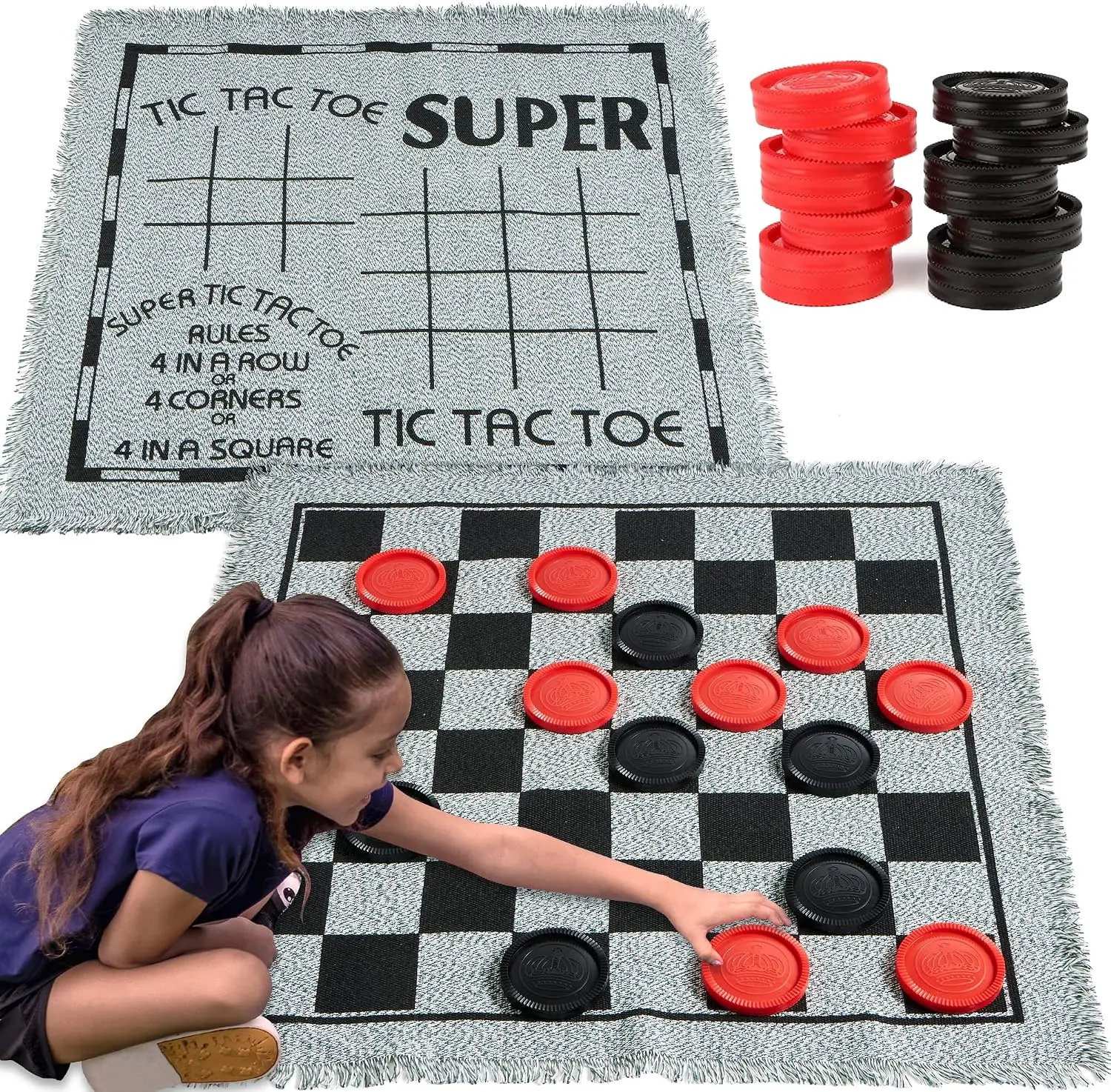 Tic Tac Toe Giant - Jogo de Tabuleiro 3 em 1
