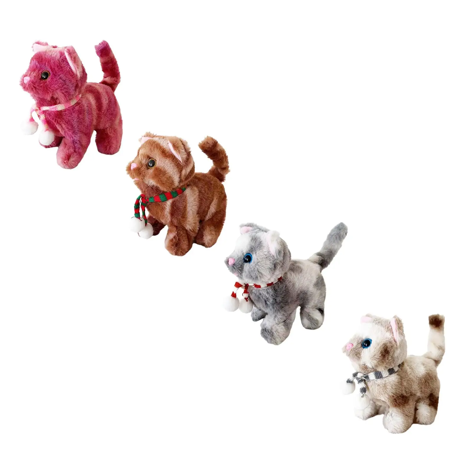 Robot Cat Plush Toy Animated Toy Cat Kitty Toy Realistic Soft Plush Toy Touch Control Meow Kitten Electronic Plush Cat Toy