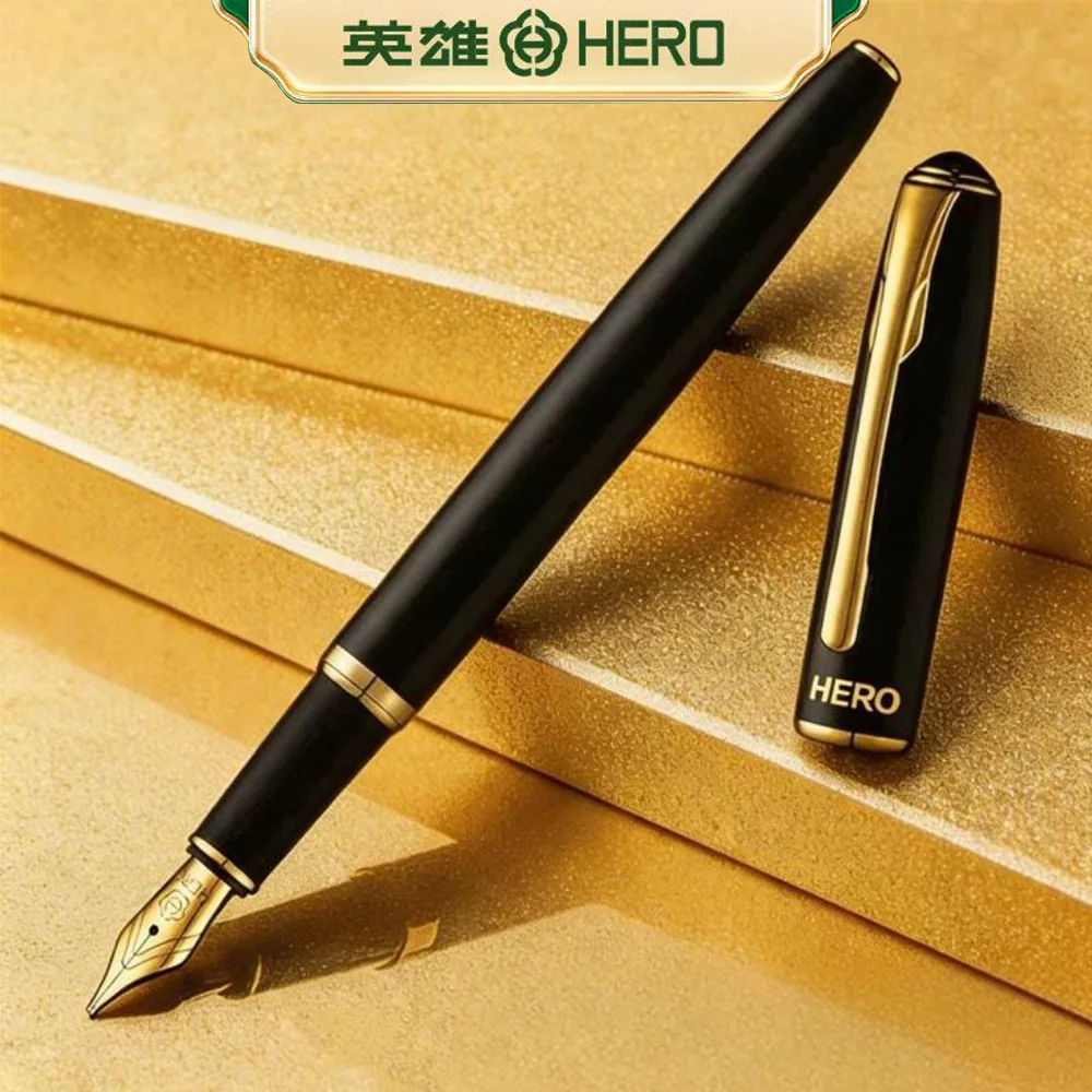 

Металлическая ручка HERO E522 с матовым покрытием и защитой от скольжения, 2 в 1, с двумя цветными перьями для заправки, для студентов, без чернил