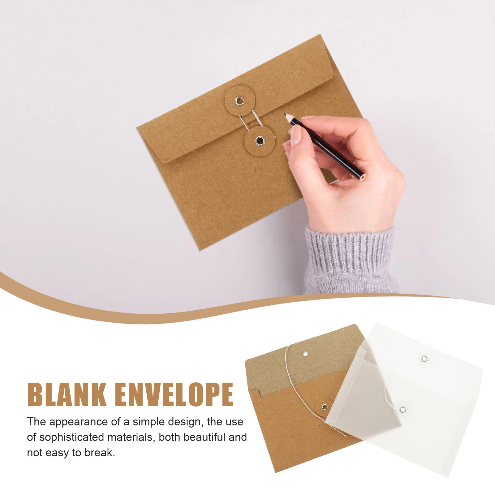 

1Set Sulfuric Paper Envelopes Lightweight Portable Translucent Design for Wedding Invitation Greeting Cards Party Festival Gift