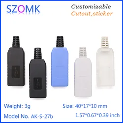 10Pcs 40*17*10mm diy electronic plastic housing switch box hot sales usb stick plastic electronics enclosure abs project case