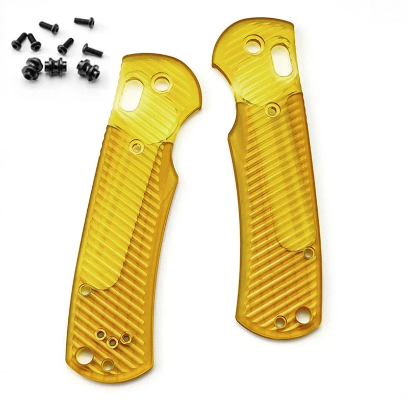 1 Pair PEI Material Transparent Grip Handle Scales For Genuine Benchmade Griptilian 551 550 Series DIY Making Accessories Parts