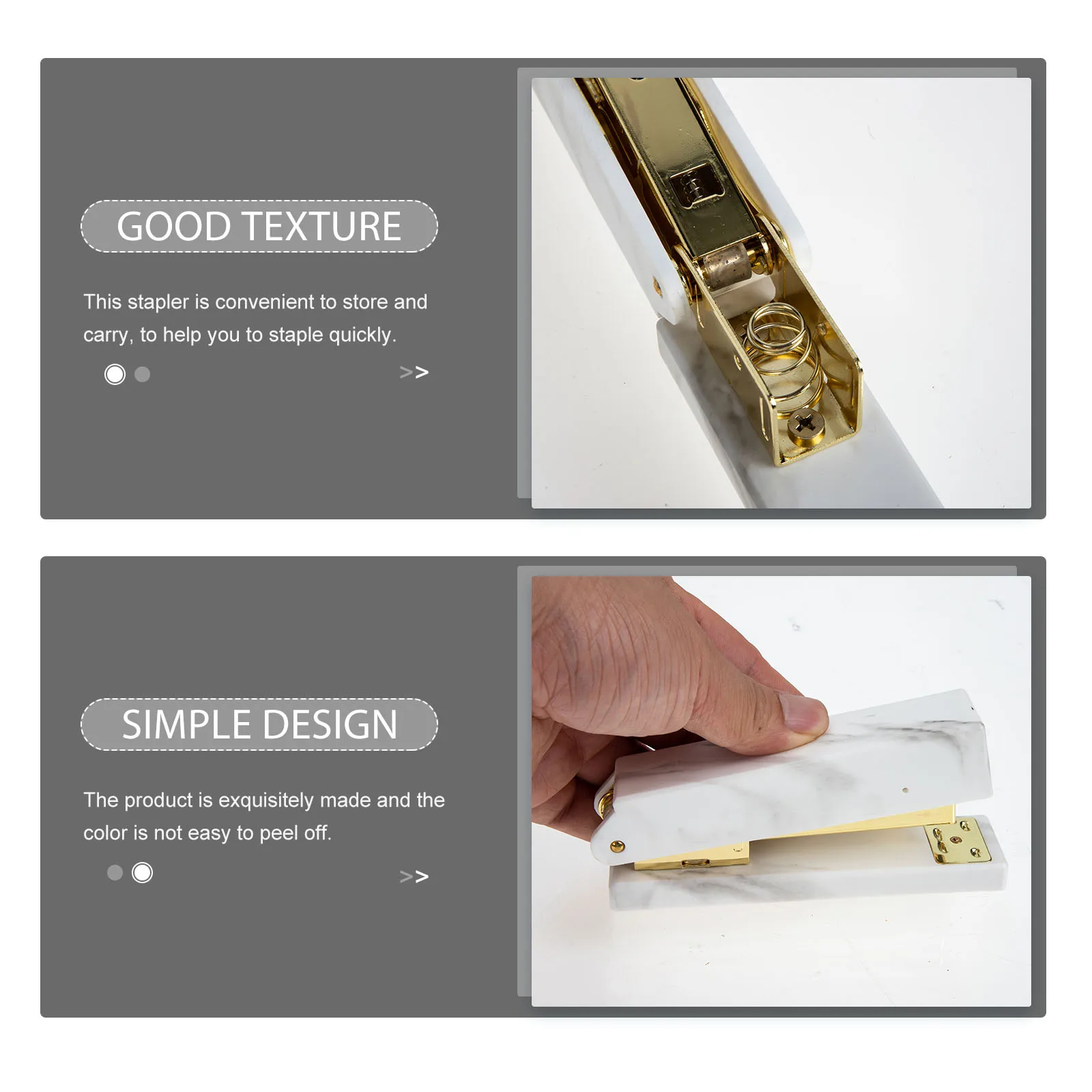 

Portable Golden Stapler Office Rose Abs Injection Molding Multifunctional Paper
