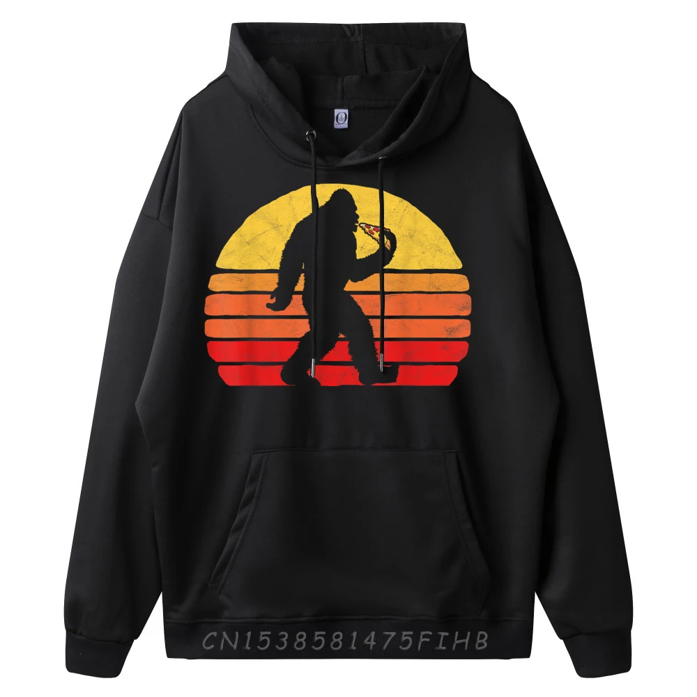 Sasquatch And Pizza! Funny Eating Male Newest Summer Sweatshirt O-Neck Summer Hoodies Street Long Sleeve Hoodies