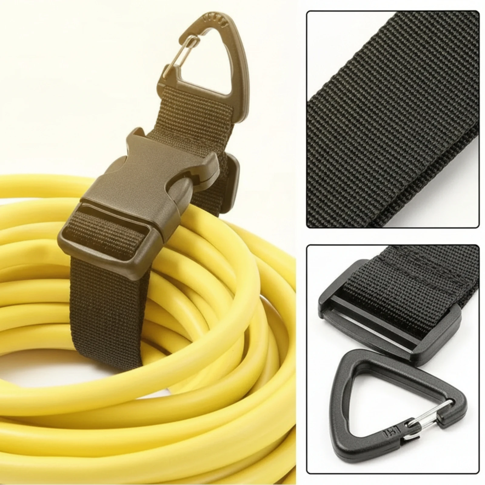 8 Pieces Adjustable Strap with Triangular Clip Long-Lasting Nylon Strap with Buckle Strap Material Multi-Purpose Buckles